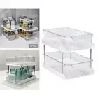 Pull Out Shelf Spice Rack Bathroom Tray Clear for Cabinet