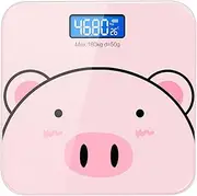 Smart Electronic Body Weight Scale, Accurate Digital Bathroom Scale with USB Charging, Adorable Automatic Weighing for Women, Cute Cartoon Design Personal Health Monitor