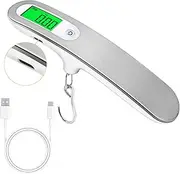 FEBHBRQ Rechargeable Luggage Scale with Hook & Type-C Port - Portable, Digital, High-Precision, and Ideal for Backpacks, Suitcases, and Carry-Ons - Up to 110lb/50kg Capacity -Hook