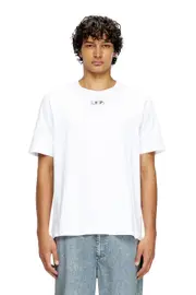 [Diesel] Diesel - T-shirt with injection moulded logo - T-Shirts - Man - White XL White