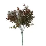 3 pcs 14" tall Green Red Eucalyptus Artificial Greenery Bushes Wedding Party