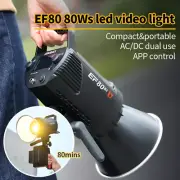 JINBEI EF80 EF80Bi 80W COB LED Video Photography Light Bowens Mount APP Control