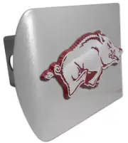 arkansas red running hog brushed trailer hitch cover usa made