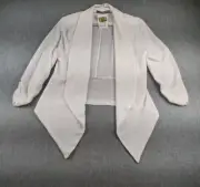 Womens Cardigan Light Open Med White Cream Long Sleeve 2Sable New NWT