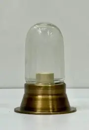 Mid Century Theme Nautical Antique Polish Brass Metal Bulkhead Ceiling Light