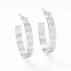 Sparkly Silver Hoop Earrings, Touchstone Crystal by Swarovski Diamondback BNIB
