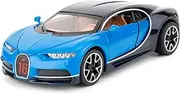 TGRCM-CZ 1/32 Scale Alloy Toy Car, Bugatti Chiron Model Car, Toy Car with Pull Back Function, Toy Model with Sound and Bright Lights, Toy Car for 3-8 Years Old (Blue)