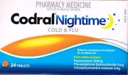 => PRICE SMASH CODRAL NIGHTIME COLD & FLU 24 TABLETS