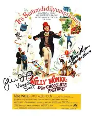Film Autograph: JULIE DAWN COLE & ALBERT WILKINSON (Willy Wonka) Signed Photo