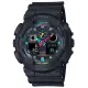 【CASIO 卡西歐】G-SHOCK 電競時尚 搶眼螢光 雙顯系列 GA-100MF-1A_51.2mm