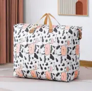 1pc Dairy Cow Pattern Large Capacity Non-Woven Fabric Storage Bag For Quilts, Cl