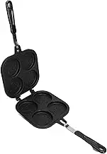 Double Sided Pan, Non Stick Coating, Design for Outdoor, Camping, Picnics, Restaurant Waffles in 6 Minutes, Pan Frying, Grilling