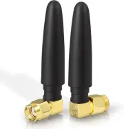 Compact WiFi Antenna 2.4GHz 5GHz Dual Band RP-SMA Bluetooth Antennae Right An...