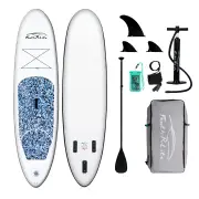 [EU Direct] FunWater Inflatable Stand Up Paddle Board Surfboard 305*76*15CM Complete Paddleboard Accessories Adjustable
