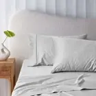 NNEDSZ 400TC Grey Bamboo Cotton Mega / Super Sheet Set 50cm Wall Super King