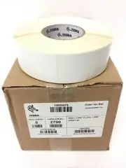 NEW Box Of 6 Zebra 8000D Lab 10025479 Adhesive Coated Paper Rolls 2"x1.938"