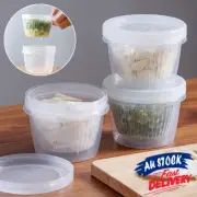 Refrigerator Storage Food Container Ginger Kitchen Drain Sealed Onion Round Box