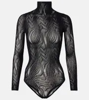 [Wolford] Wolford Sheer mesh bodysuit L black