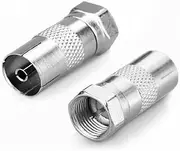 2pc F-Type Male to Coax Female Socket/F Male to PAL M TV Antenna Cable Adapter