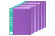 Colourhide My Wingman Display Book 20 Pockets Medium Weight A4 Purple Pack 12