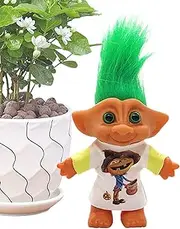 Small Troll Dolls - Christmas Miniature Ugly Toys,Retro Funny Shelf Figurines, Decorative Desk Ornament for Holiday Living Room Shelf Bedroom Bookshelf