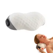 Electric Neck Massager Ergonomic Cervical Neck Traction Pillow with Heat Vibration