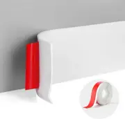 Peel and Stick Baseboard Trim,2.1 Inch x 20 Feet Rubber Wall Base Moulding Trim,