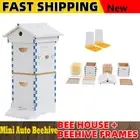 10X Upgraded Auto Honey MINI Beehive Bee hive Frames Beekeeping + Box +4X Feeder