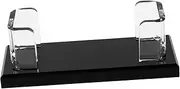 CAXUSD Acrylic Business Card Holder with Capacity and Black Base Multiple Slot Display Stand for Office Trade Shows and Reception Areas Clear Design for Professional and Logo Showcase