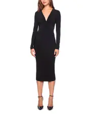 Susana Monaco Twist Front Midi Dress