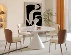 CAFE TABLE SMALL DINING TABLE BLACK WHITE GOLD STONE TOP METAL BASE BRAND NEW