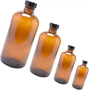 Amosfun 4Pcs Bottles Reagent Bottles with Caps Convenient Empty Chemical Reagent Bottles for Home and Laboratory Use