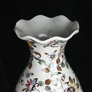 陶瓷花瓶擺件裝飾品插花器干花家居酒柜歐式復古大口徑開片花瓶
