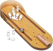 BESPORTBLE 1 Set Tabletop Mini Bowling Game Set Indoor Entertainment for Adults Bowling Board Game Decorative for Family Gatherings