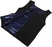 KICHOUSE Sweat Vest For Men Sauna Sweat Vest Men's Sauna Suit Shirt Waist Trainer Workout Tank Top Waist Trainer For Compression Workout Enhancing Vest