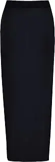 [Elizas] Ladies Elasticated Full Length Stretchy Jersey Womens Plain Maxi Skirt