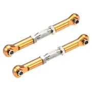 RC Front/Rear Steering Linkage Servo Link Pull Rod Turnbuckle 64mm 2PCS(Orange )