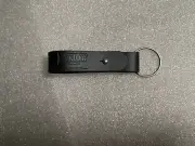 Ketel One Vodka Logo - Leather-Like Black Strap Keychain Split Ring Key Holder