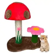 Fhiny Mushroom Cat Scratching Post, Natural Sisal Kitten Scratcher Claw Pole ...