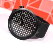 New Swiss Swatch Big Bold SO27Z107 DARK BOREAL Sprinkled With Crystals Black Str