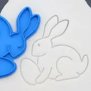 Easter Bunny Cookie Fondant Stamp Embosser 7cm Cookie Cutter Cake Decorate