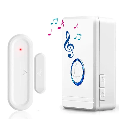 Door Chime Wireless Magnetic Sensor 48 Ringtones Security Alert for Kids Safety