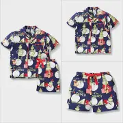 Peter Alexander Jnr Boys Grinch Shortie PJ Set Line 850589 Various Sizes NWT