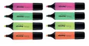 8x Neon Highlighter Pens Fluorescent Bright Colours Markers 1809449 Chisel Tip