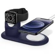 Catzon 2 In 1 Charging Stands for Magsafe Apple Watch Charger-MidnightBlue