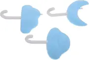 Generic 3pcs Cartoon Silicone Hooks Self Adhesive Stick Hangers for Dorm Essentials Bathroom Purse Storage Durable Design with Strong Adhesion Modern Nebula Style