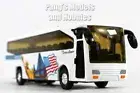 7 inch Coach Bus Traveliner "Round the World" 1/68 Scale Diecast Model - WHITE