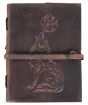 Genuine Leather Journal Brown Diary Office Work Writing Notebook Sketch Notepad