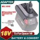 Battery Adapter For Milwaukees 18V Li-ion Battery To for Dyson V6 Cleaner