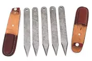 BLACK SMITH SHOOT KNIFE SET WITH ORIGNAL LEATHER SHEATH THROW KNIFE